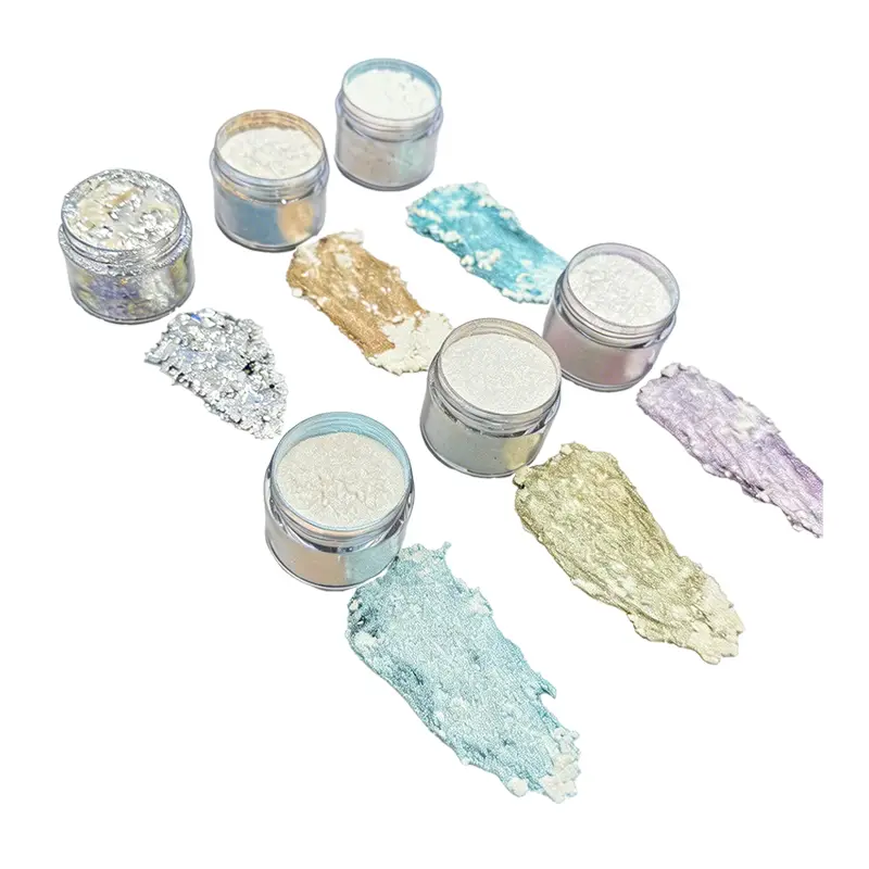 Silver Fantasy Transparentni pigmenti za spreminjanje barve za osvetljevalec v prahu in kremi